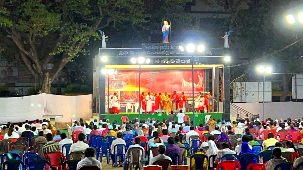 Spectacular stage during the solemn book inauguration ceremony